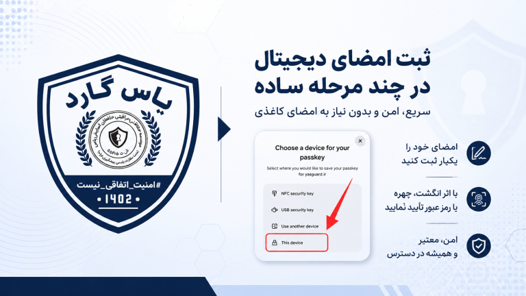 الزام ثبت امضای دیجیتال در سامانه یاس‌گارد